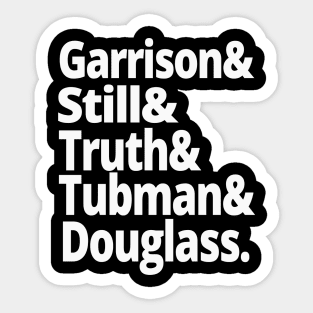 US History Abolitionist Leaders Harriet Tubman Frederick Douglass Sticker